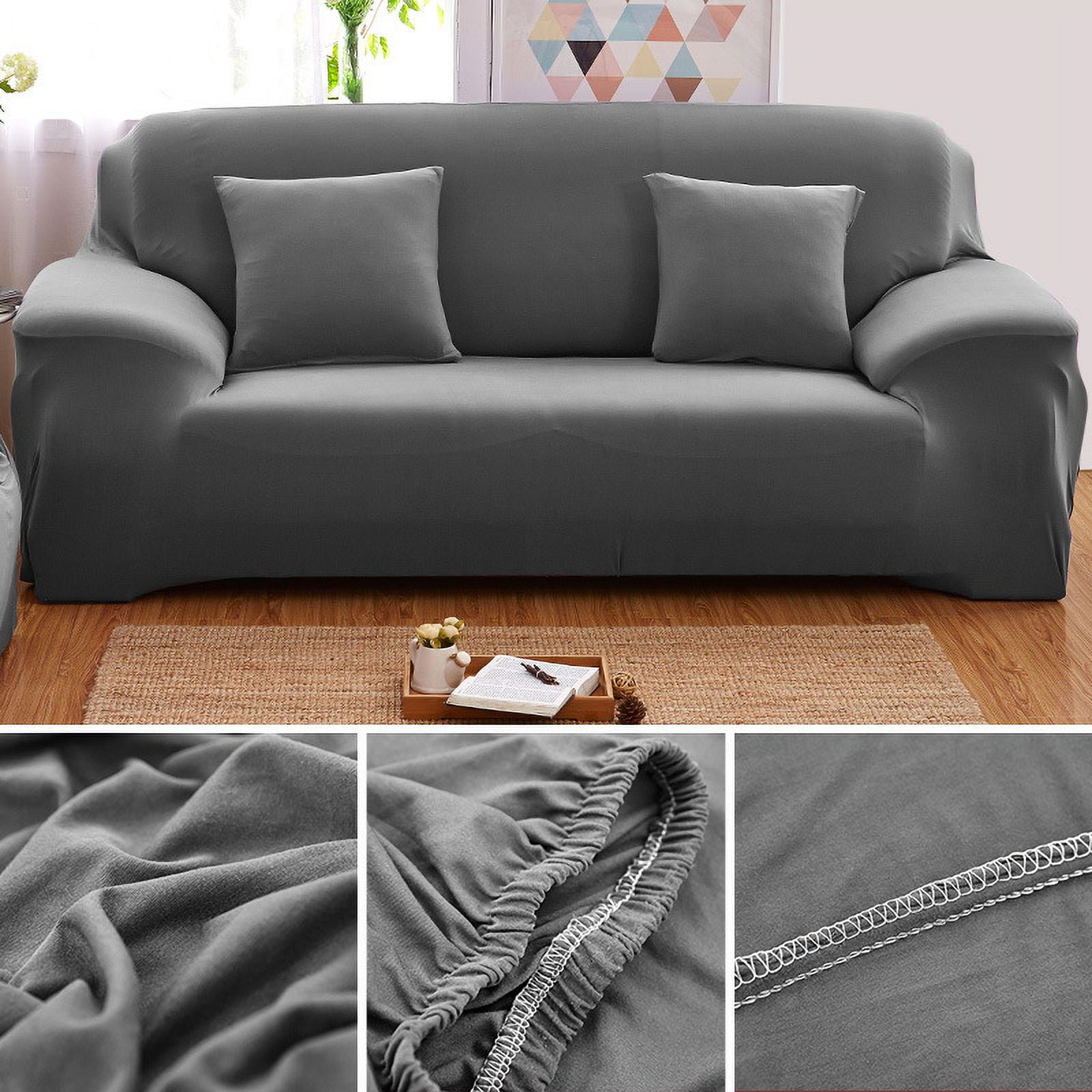 Four Seasons Universal Elastic All-inclusive Sofa Cover Fabric Non-slip Sofa Cover Towel Universal Combination Sofa Cushion Full Cover Solid Color