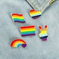 thumbnail image 2 of Set de broches Rainbow Pride, 4 alfileres de aleación esmaltada, 2 of 3