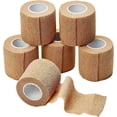 thumbnail image 1 of Paquete de 6 vendas autoadhesivas cohesivas de 2 pulgadas, protectoras, impermeables y elásticas (color piel)., 1 of 5