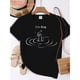 thumbnail image 1 of Camiseta de Mujer S I M con Estampado Fino, Manga Corta y Cuello Redondo, Top Casual para Verano y Primavera, Ropa de Mujer, 1 of 6