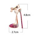 thumbnail image 7 of Soumake Women Rhinestone Inlaid High Heel Shoe Brooch Pin Corsage Lapel Jewelry Gift, 7 of 7