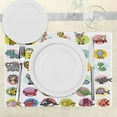 thumbnail image 3 of Ambesonne Zoo Place Mats Set of 4, Funny Cartoon Animals Set, Standard Size, Multicolor, 3 of 6