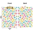 thumbnail image 3 of Plastic Clipboard Acrylic Hanging Clip Board with Gold Low Profile Office School Supplies 12.5x9 Colorful Coconut Tree, 3 of 9