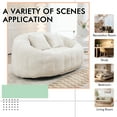 thumbnail image 6 of MOONMISS Chenille Loveseat Size Durable Chenille Fabric High Back Loveseat, Beige, 6 of 8