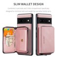 thumbnail image 7 of Dteck for Google Pixel 7A Case with Magnetic Detachable Zipper Wallet Back Cover,Pink, 7 of 7