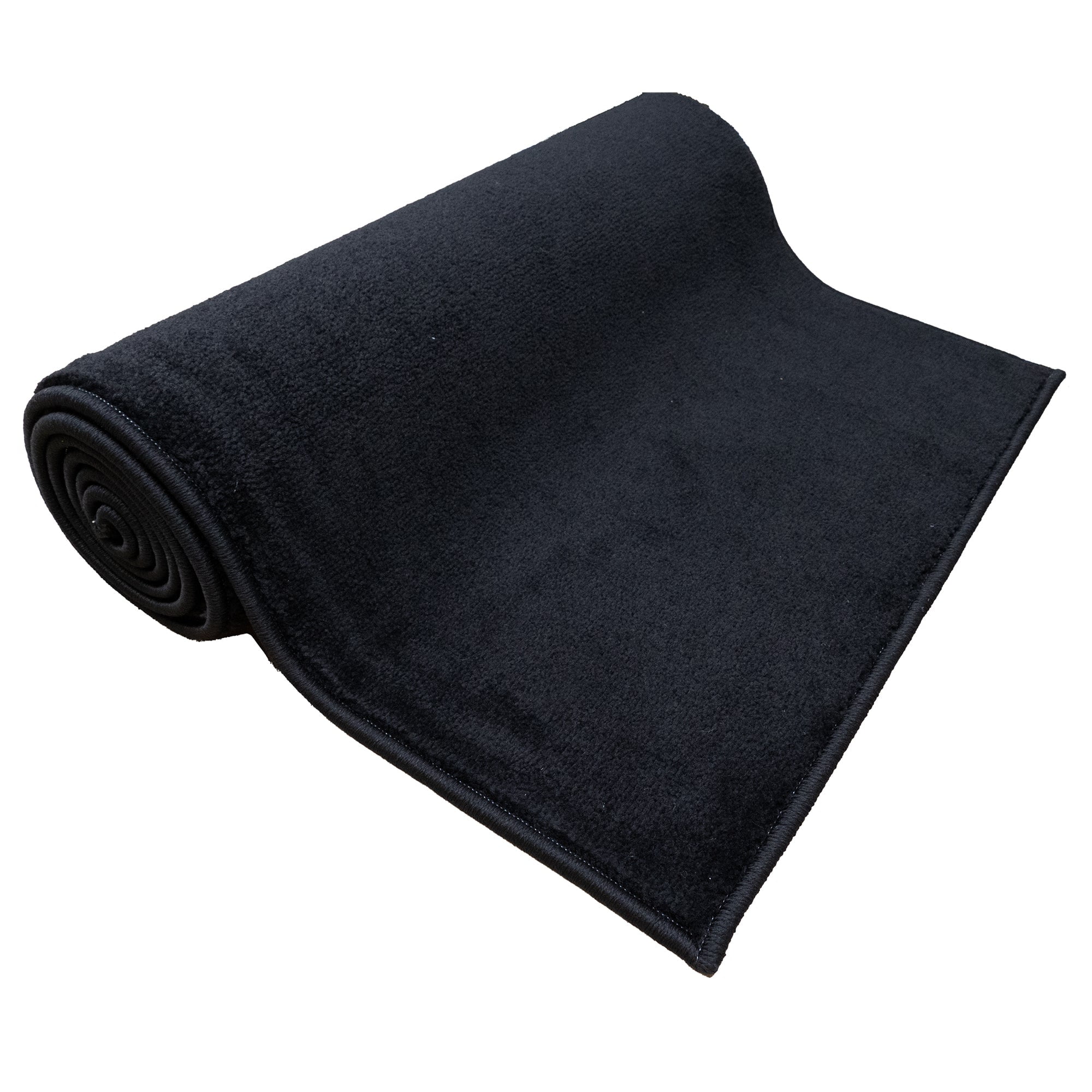 Custom Size Anti-Slip Machine Washable Soft Pile Black Carpet Runner Rugs ( 15' x 26")