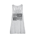thumbnail image 1 of Wine Or Beer Why Not Both Women's Fashion Sleeveless Flowy Racerback Tank Top Sport Grey Large, 1 of 5