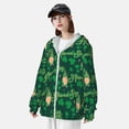thumbnail image 5 of Goofa St Patrick's Day9 Printed Women's UPF 50+ Sun Protection Hoodie Jacket Lightweight Long Sleeve Sun Shirt for Women with Pocket Hiking Outdoor-, 5 of 9