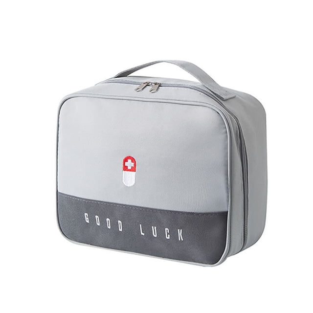 Inteprter Kit de emergencia bolsa al aire libre vacío impermeable Oxford tela organizador de almacenamiento cierre de cremallera Camping paquete caso Almacenamiento y organización del hogar Gris Inteprter HA060595-03