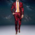thumbnail image 2 of YAYUBA Men's Casual Lapel Blazer Valentines Day Suit Muticolor Button Business Jacket Regular Fit Sports Coats Jackets for Prom,Party,Dinner, 2 of 5
