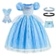thumbnail image 2 of Disfraz de princesa Cenicienta de Disney para niñas, vestido elegante para niñas, ropa para niñas, fiesta de Navidad y Halloween, vestido de cumpleaños para niños zhangyuxiang unisex, 2 of 2