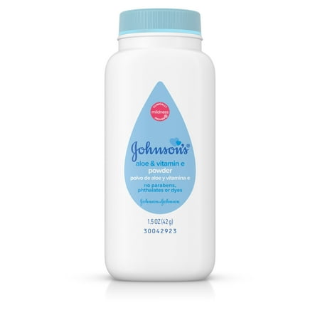 (3 pack) (3 pack) Johnson’s Naturally Derived Cornstarch Baby Powder with Aloe & Vitamin E, 1.5 oz