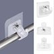 thumbnail image 2 of 4pcs Self Adhesive Curtain Rod Bracket No Drill Drapery Hook Holder Fixing Rod Holder Curtain Pole Wall Bracket Towel Rod Hook Home,transparent, 2 of 4