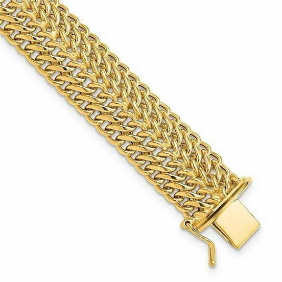 Primal Gold 14 Karat Yellow Gold Polished 7.5 Inch Fancy Link Bracelet