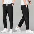 thumbnail image 5 of Pantalones casuales de bolsillo para hombre, pantalones largos, baratos, de moda, 2024, estilo coreano, holgados, de talla grande, elegantes, de alta calidad, para hombre, 5 of 5
