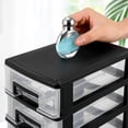 thumbnail image 2 of Organizador de escritorio con cajón de almacenamiento de plástico, soporte para guardar artículos diversos, caja organizadora tipo cajón, 2 of 5