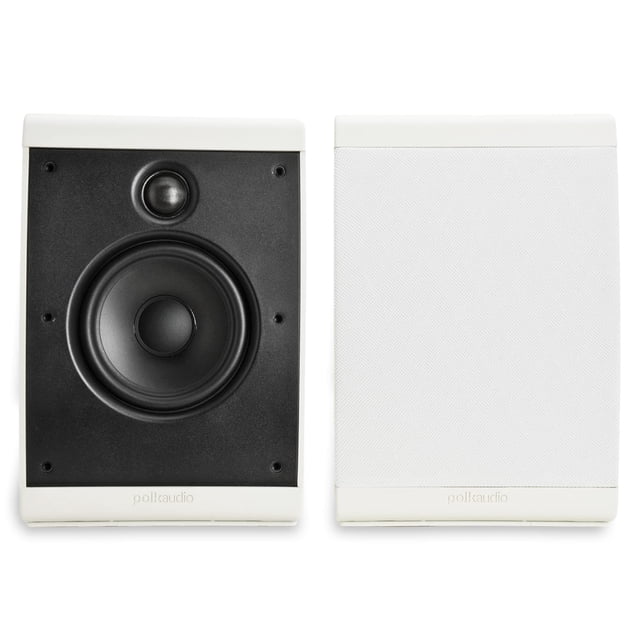 Parlantes Polk Audio OWM3 para pared y estantería con rejillas pintables