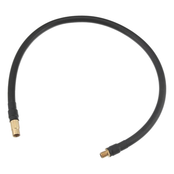 Adaptador de mandril de manguera de extensión de inflador de neumáticos roscado de 50 cm, tubo de bomba de aire, tubo de válvula de neumático para coche, camión, bicicleta, MTB, caucho de cobre, tono cobre negro Unique Bargains mandriles de llantas