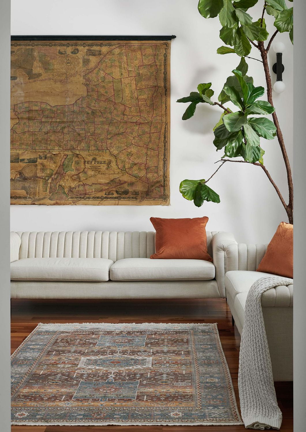 ECARPET Dulce 5'0" x 7'9" Traditional Area Rug for Living Room, Bedroom, Dining Room, Entrance, Hallway and More.