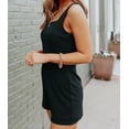 thumbnail image 4 of Women's Black Square Neck Sleeveless Zipper Romper, 4 of 8