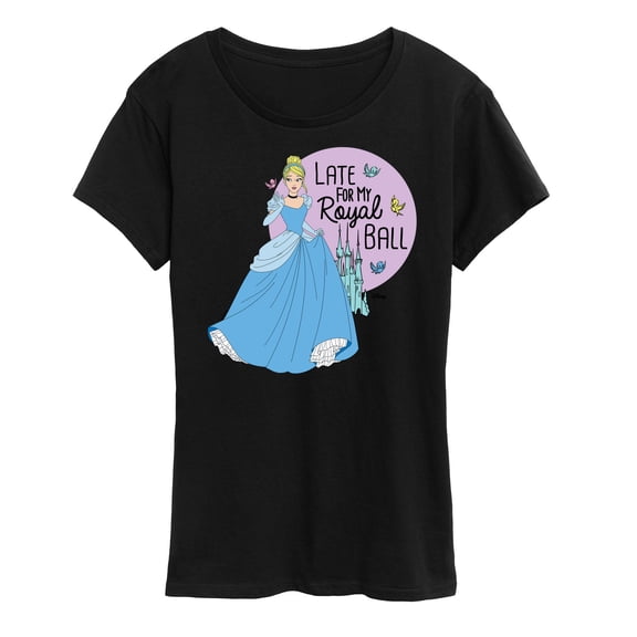 Disney Princess - Late For My Ball - Women's Short Sleeve Graphic T-Shirt