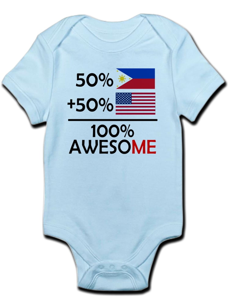 Cafepress Half Filipino Half American Body Suit Baby Light Bodysuit Walmart Com