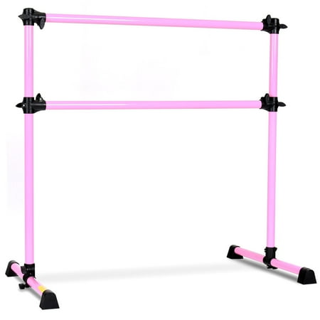 Costway 4' Portable Double Freestanding Ballet Barre Stretch Dance Bar Height (Best Portable Ballet Barre)