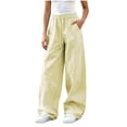 thumbnail image 2 of LEKWK Hiking Pants Women Plus Size High Waisted Lightweight Casual Palazzo Pants Drawstring Loose Fit Quick Dry Trousers for Camping Climbing Golf Outdoor, 2 of 7