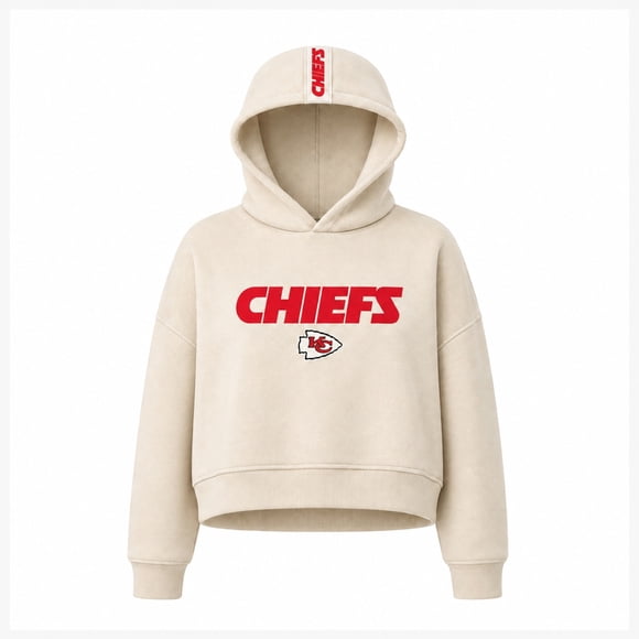 Sudadera Hoodie NFL para Mujer Manga Larga con Capucha Chiefs Avena Talla G