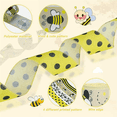 thumbnail image 2 of 26 Yards Bee Wired Edge Ribbon 2.5in Wide Hessian Ribbon Crafting Decor 12, 2 of 7