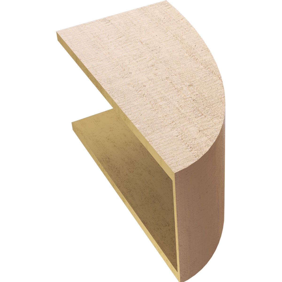 12"W x 12"D x 24"H Wide Durham Rough Cedar Woodgrain TimberThane Corbel, Primed Tan