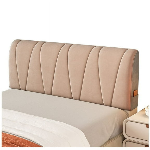 Headboard Covers, Bed Headboard Cover Padded Stretch Slipcover Full Protection Washable with Side Pocket for Double Bed Bedside Table Bedroom Decoration
