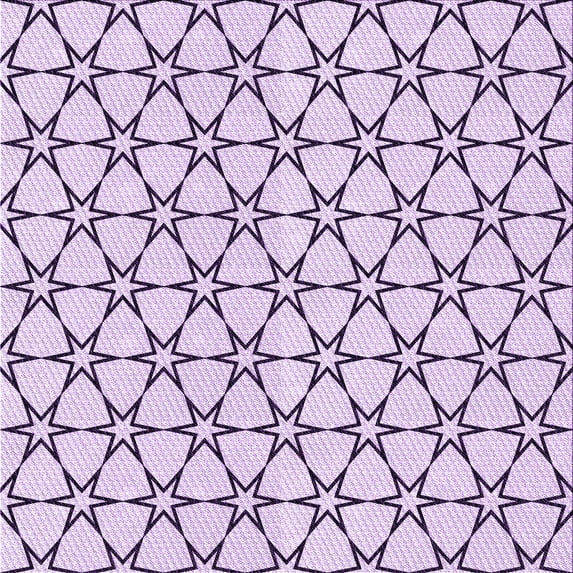 Ahgly Company Indoor Square Patterned Purple Flower Purple Area Rugs, 7' Square