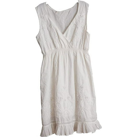 Chelsea & Violet Embroidered Ivory Dress Large