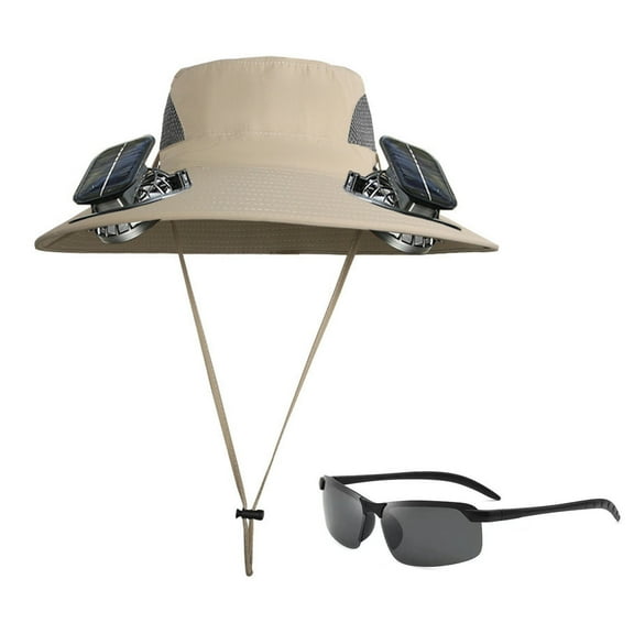 YOTQUSKI Summer Essentials for Men, Hat with Fan, Men's Fishing Hat, Hat with Fans Solar Power, Outdoor Sun Hats for Men Women, Suitable for Beach, Camping and Fishing, Father's Day Gifts