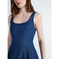thumbnail image 3 of Free Assembly Women's and Women's Plus Square Neck Cotton Midi Panel Dress, Sizes XS-4X, 3 of 4