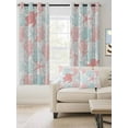 thumbnail image 2 of Fsddascl Red Aqua Coastal Blackout Curtains for Bedroom/Living Room, Thermal Insulated Kitchen Curtains, Sea Turtle Nautical Coral Summer Beach Grommet Darkening Window Treatment Drapes 42"x84"x2, 2 of 8