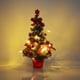 thumbnail image 4 of ¡Oferta DagobertNiko! Mini árbol de Navidad artificial preiluminado | Incluye luces pequeñas, bolas navideñas, lazo de piña, pentagramas y base para bolsa | Abeto Majestuoso - 40 cm, 4 of 7