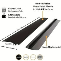 Silicone Stove Gap Filler – Heat-Resistant Countertop Cover, Easy-to-Cut Slip-On Gap Guard, Waterproof & Dishwasher Safe Kitchen Protector up to 320 ° C