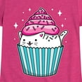 thumbnail image 3 of Instant Message - Cat Cupcake - Toddler And Youth Girls Short Sleeve Graphic T-Shirt, 3 of 6