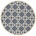 thumbnail image 1 of Safavieh Courtyard Navy Indoor Outdoor Rug - Round 6'7", 1 of 5