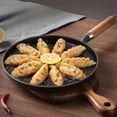 thumbnail image 5 of Cast Iron Skillet with Handle, Durable and Non-Stick Cookware, 8.27/9.45/10.63 Inch Flat Pan for Pancakes, Eggs and Crepes, Ideal for Induction, Gas, Campfire, Breakfast, Grilling, 5 of 8
