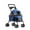 A-Blue, variant on Fompes Pet Stroller for Small-Medium Dogs/Cats, 4-Wheel Lightweight Portable Puppy Travel Jogger with Sun Cover, Breathable and Visible Mesh, Black