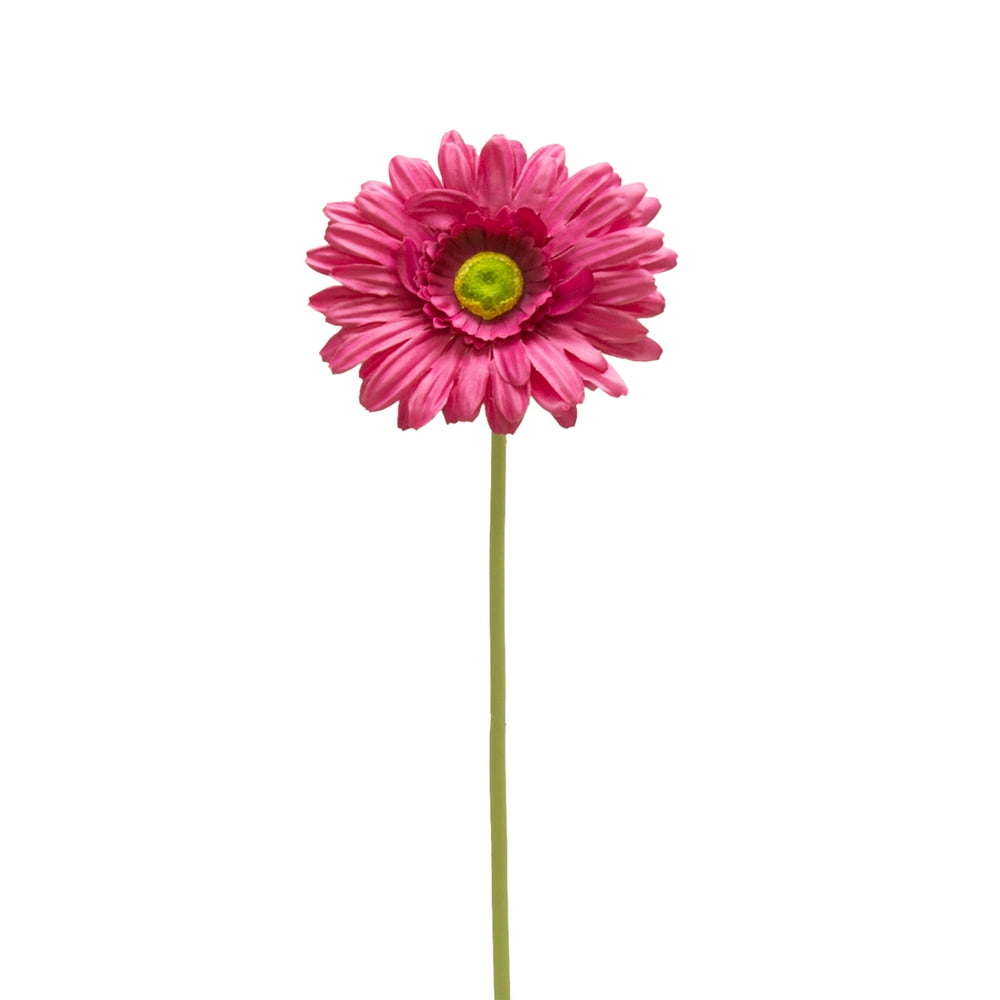 Teters Floral Daisy Collection 26" Pink Gerbera Daisy Stem Fabric, per