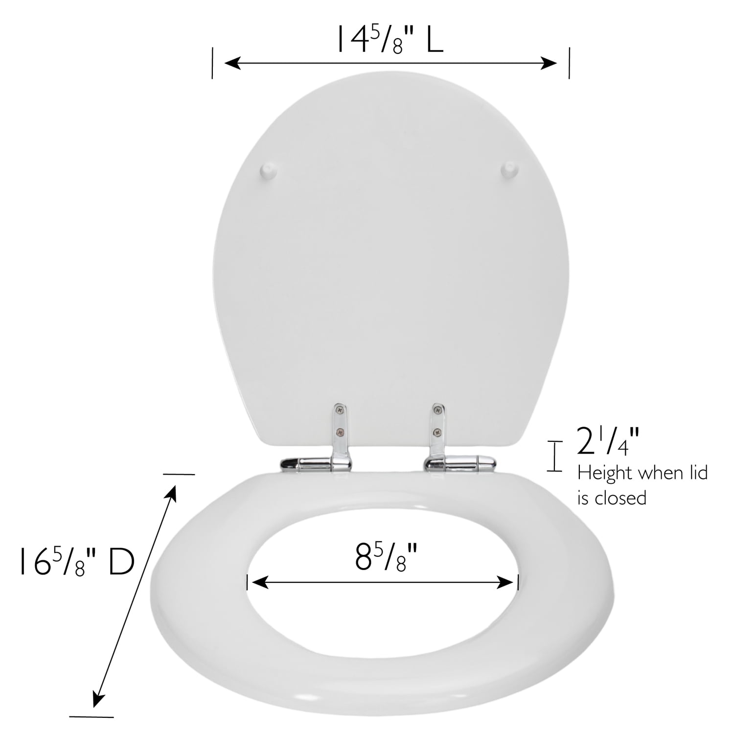Design House Dalton Round Wood Toilet Seat in White