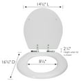 thumbnail image 5 of Design House Dalton Round Wood Toilet Seat in White, 5 of 5