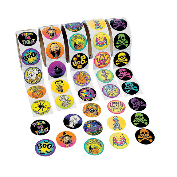 Halloween Roll Sticker Assortment(5 Rls) - Stationery - 5 Pieces