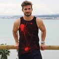 thumbnail image 6 of Fuzoiu Red Spider On The Web Print Men's Workout Tank Tops,Sleeveless Gym Shirt Quick Dry,Fitness Bodybuilding T-Shirt,Muscle Athletic Workout Tee-4X-Large, 6 of 7