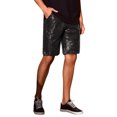 thumbnail image 5 of INSPIRE CHIC Men's Straight Leg Club Rave Party Metallic Sparkly Sequin Shorts 34 Black, 5 of 5