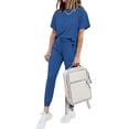 thumbnail image 4 of Yuemengxuan Solid Color Simple Style Casual Round Collar Short Sleeve T-Shirt+ High Waist Trousers, 4 of 6